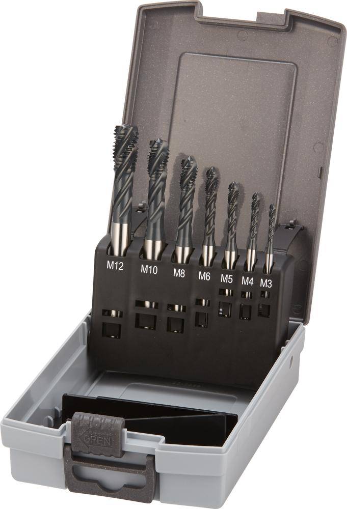 Maschinengewindebohrer- Set HSSE vaporisiert Typ INOX 6H M3-M12 FORTIS