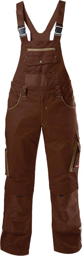 FORTIS H-Latzhose 24, braun/beige,Gr.46