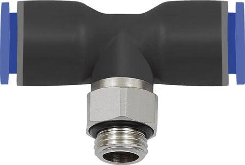 T-Steckverschraubung Blaue Serie, drehbar, G 1/2 a, Schlauch-Ø 8 RIEGLER - Artikel: 4047322025416