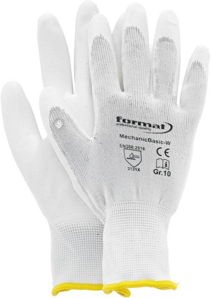 FORMAT Montagehandschuh MechanicBASICZulassung/Norm EN 3882016Ausführung Nahtlos gestrickt PU-Beschichtung auf Handinnenseite bis zu den Finger