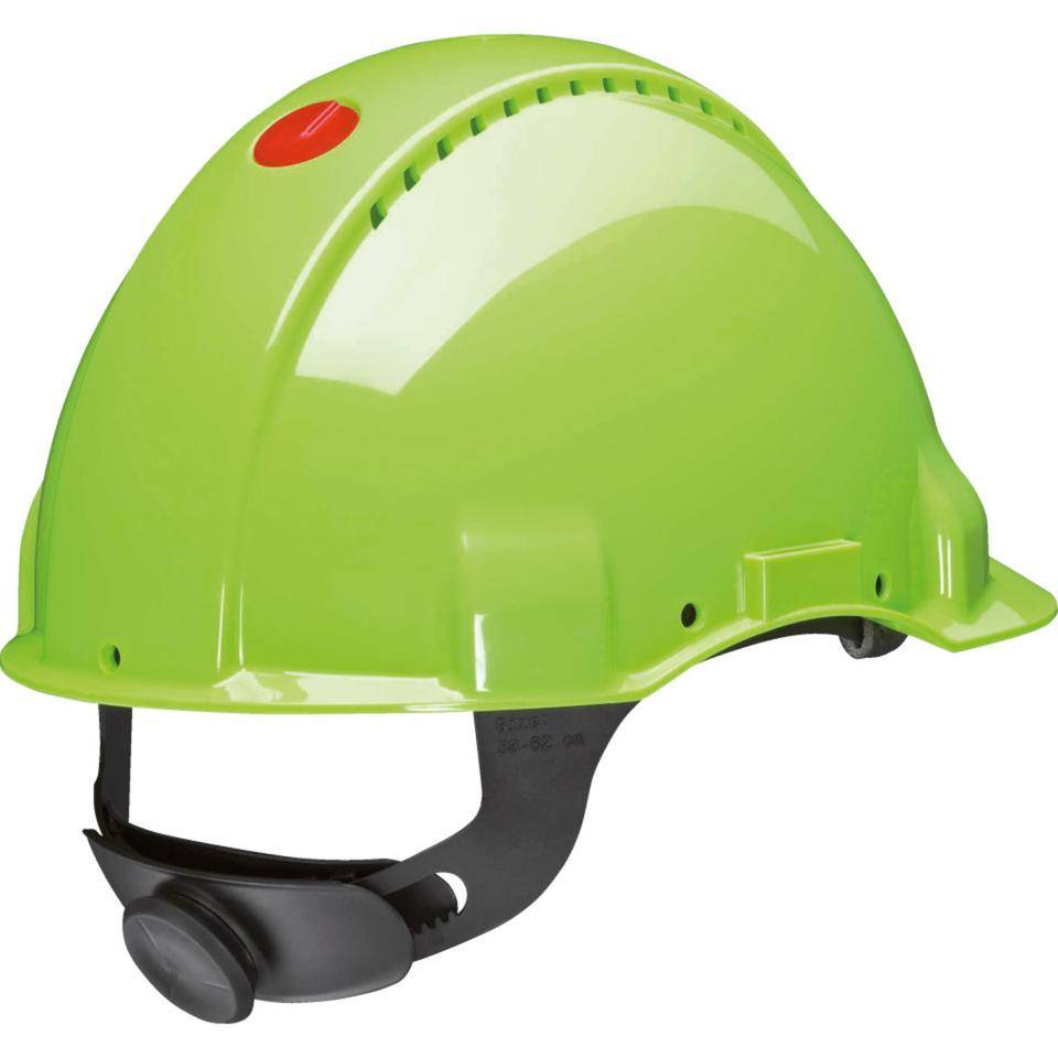 3M Schutzhelm G3000N, mit Uvicator-Sensor, neongrün, ABS-Kunststoff, 425g