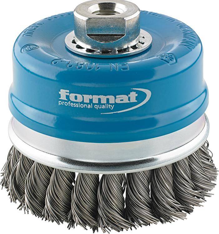 Topfbürste Stahl M14 gezopft 100x0,8mm FORMAT