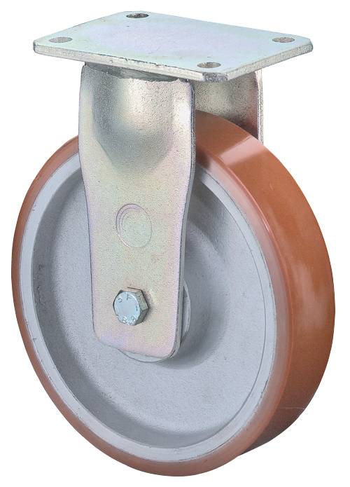 Bockrolle 100mm RR110.B15Platte,Polyure Guss,KL RR110.C10.100