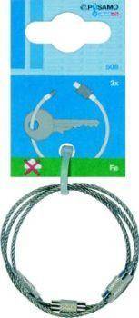 Drahtseilschlüsselr. (SB)Draht-Ø 1,5mm a 3 Stk.