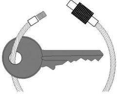 Drahtseilschlüsselr. (SB)Draht-Ø 1,5mm a 3 Stk.