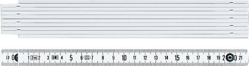 Gliedermaßstab Buche 2mx16mm weiß FORTIS