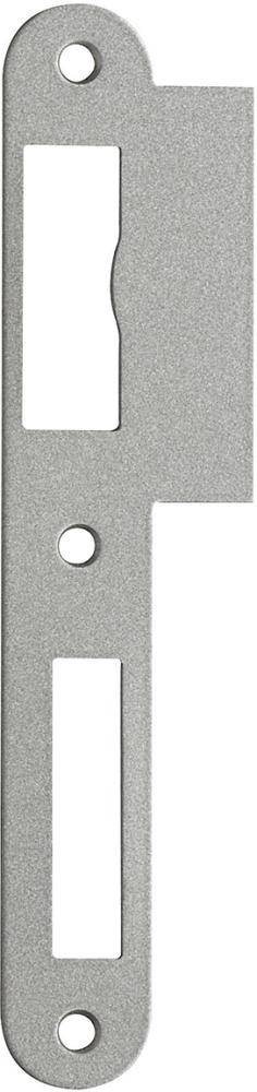 Lappenschliessblech 170mmDIN R 24mm rd.Nickel-silb