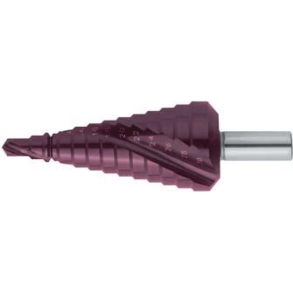 Stufenbohrer Universal HSS spiralgenutet TiALN 6-30mm FORMAT Stufenbohrer Universal HSS spiralgenutet TiALN 6-30mm FORMAT