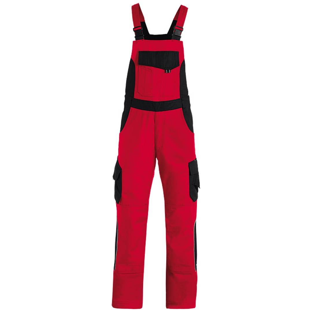 FHB Latzhose Herren Twill Eckhard 130630 33 rot/schwarz