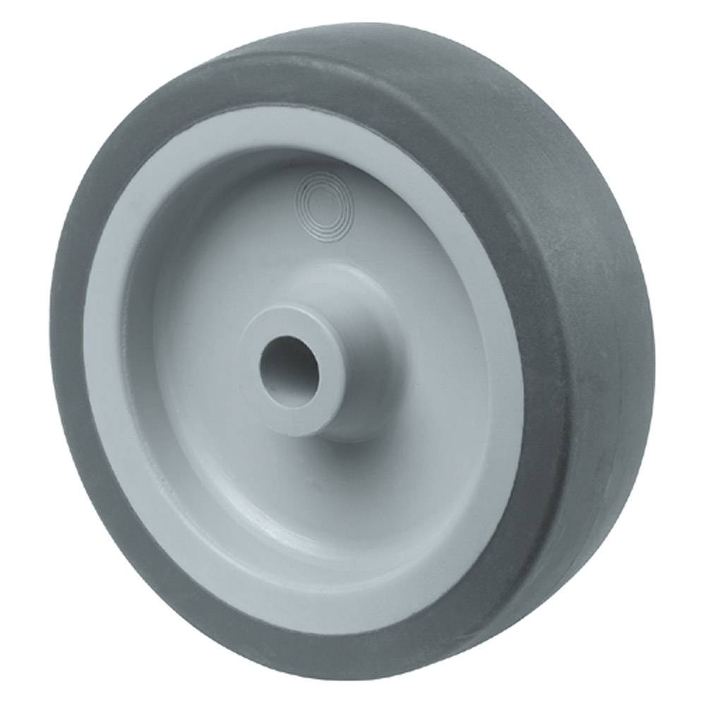 Bockrolle 125 mm,C110 Platte,Gummirad,GL C110.A80.125