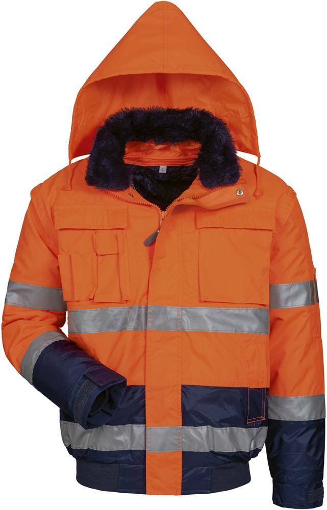 Warnjacke Volker, Gr. XL, orange/marine