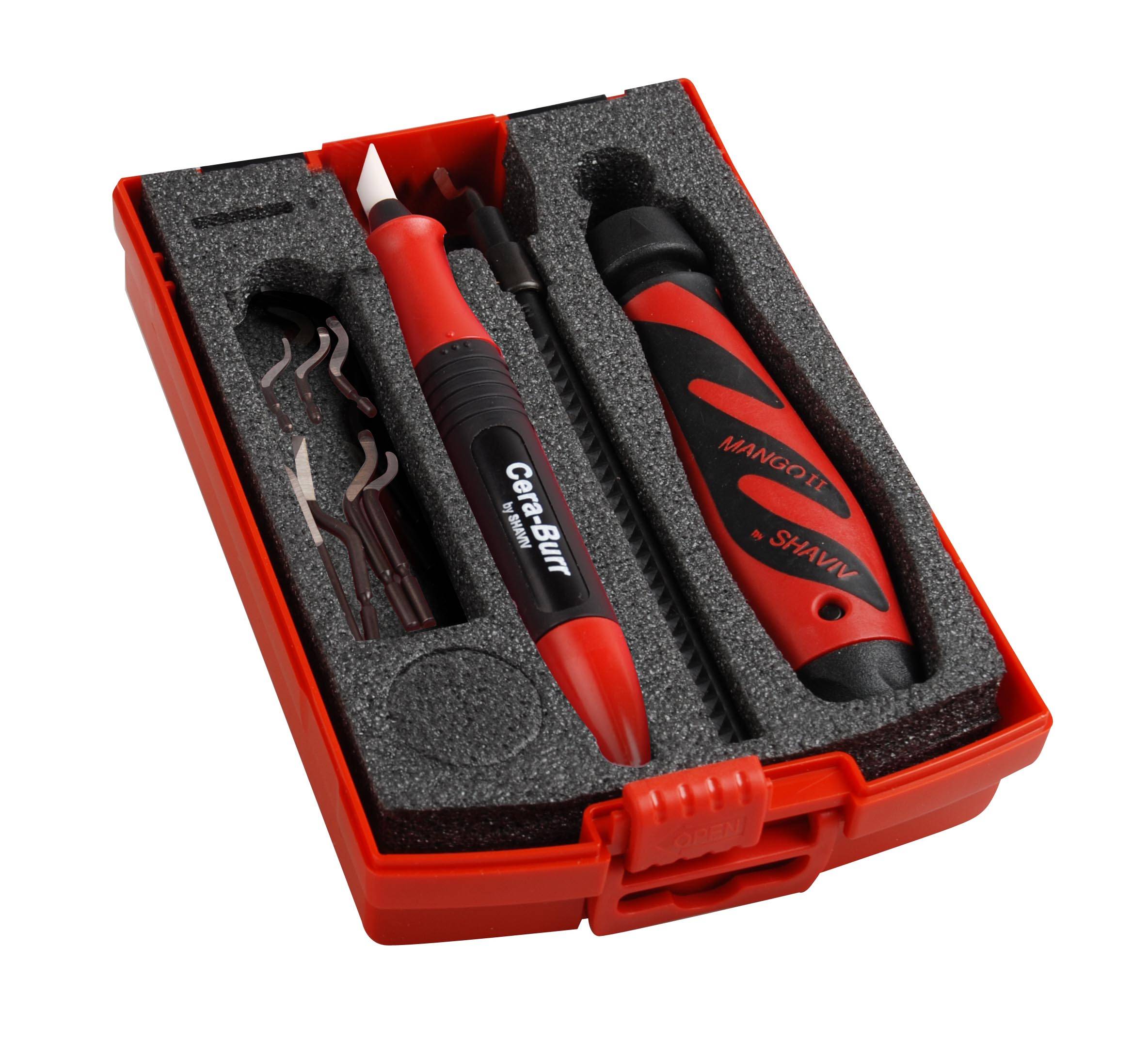 Shaviv Entgrater-Set Premium, speziell für Kunststoffe, 11-teilig