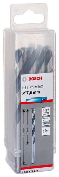 Bosch HSS PointTeQ Bohrer, 7,6 mm Durchmesser.