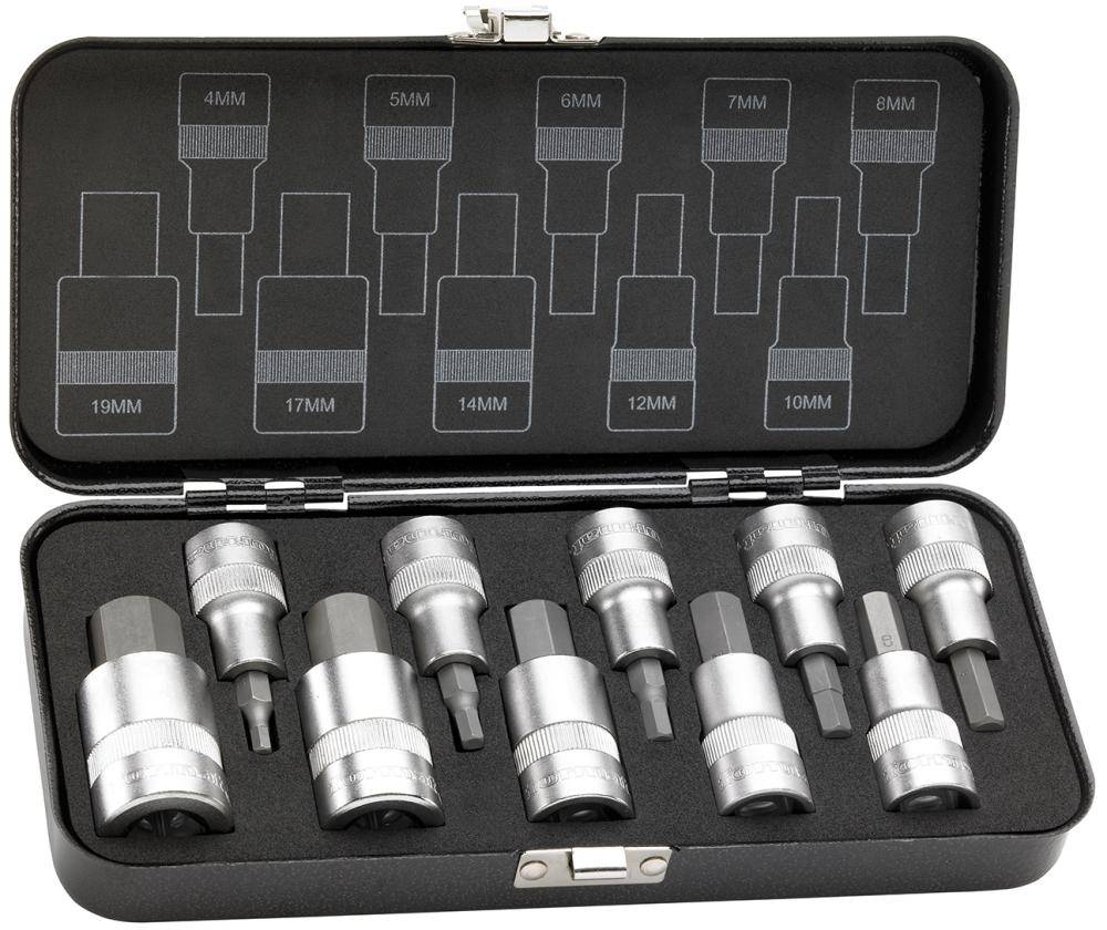 Schraubendrehereinsatz- Satz 1/2" Innensechskant 4-19mm FORMAT