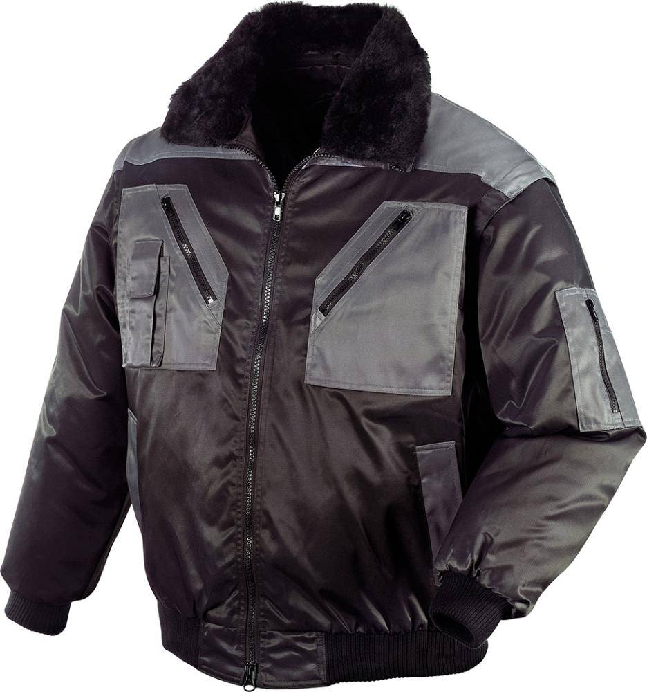 Pilotenjacke Oslo, schw./anthr.,Gr. 3XL