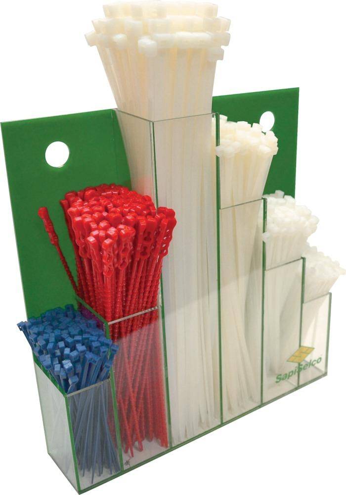 Kabelbinder-Set Nylon 600tlg. Wanddispay Sapi