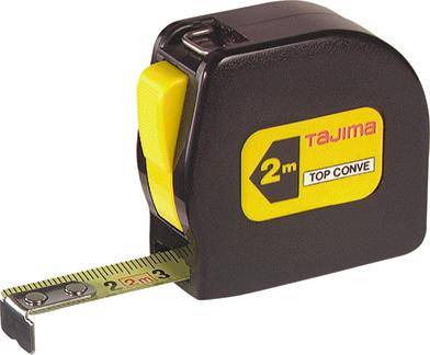 Taschenbandmaß TOP CONVE 2mx13mm gelb Tajima