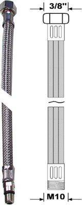 flex. Anschlussschlauch M8 500 mm