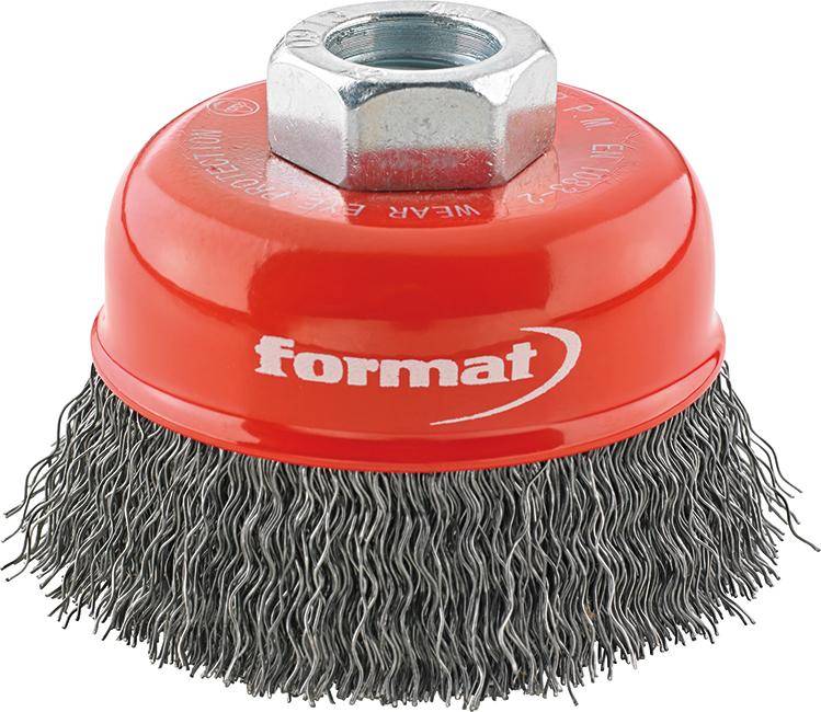 Topfbürste Stahl M14 gewellt 60x mm FORMAT