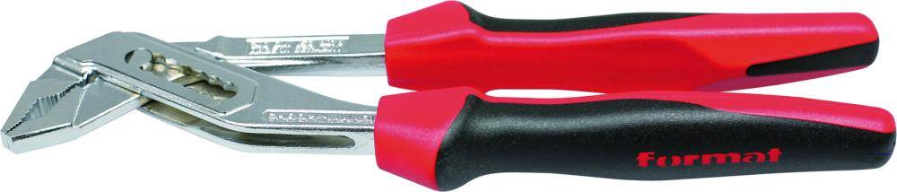 Wasserpumpenzange verchromt mit 2-Komponenten-Griffen 240mm FORMAT