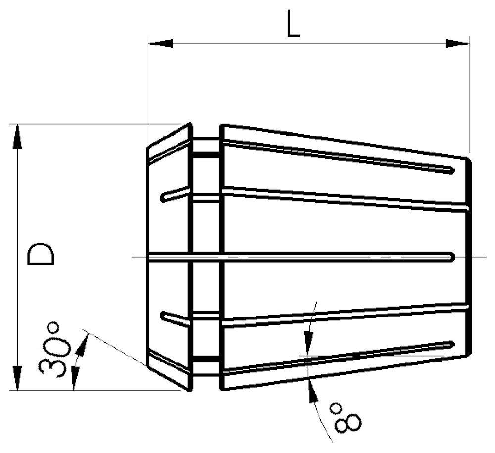 Spannzange DIN6499B 426E GERC16 7,0mm FAHRION - Artikel: 4054631179006