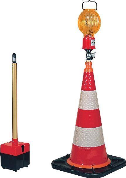 Leitkegel-Blitzleuchte f.Batterie- o. Akkubetrieb - Artikel: 4030163252325