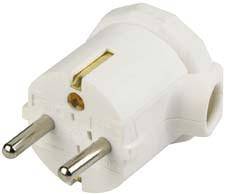 Stecker seitl. Einf. weiss