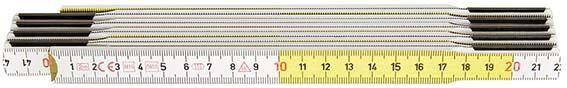 Gliedermaßstab Buche 2mx17mm gelb-weiß Hultafors