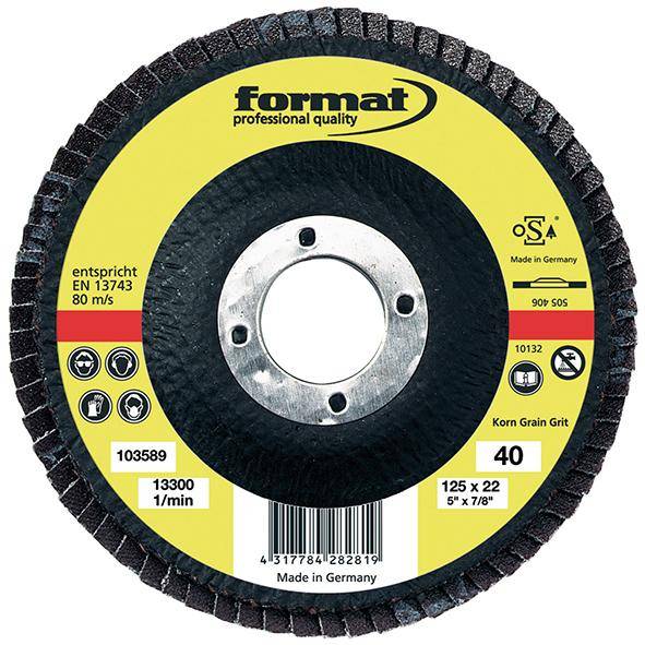 Schleifmopteller Glasgewebe gerade 180mm K80 FORMAT