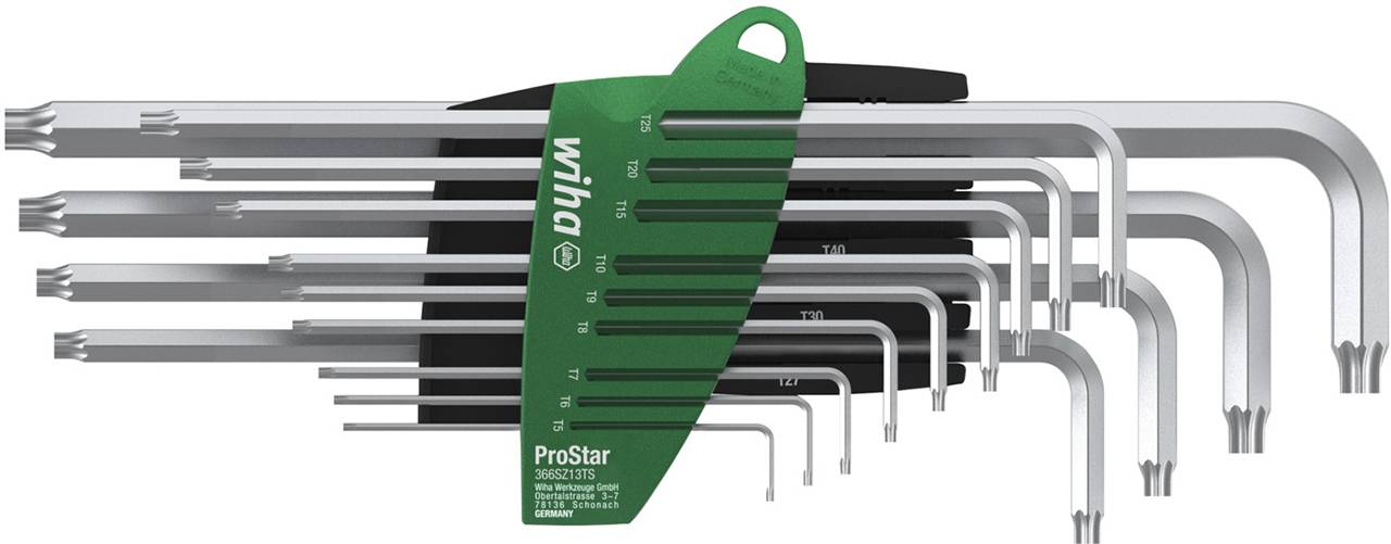 Stiftschlüssel Set im ProStar Halter TORX® 14-tlg. titansilber (39104)