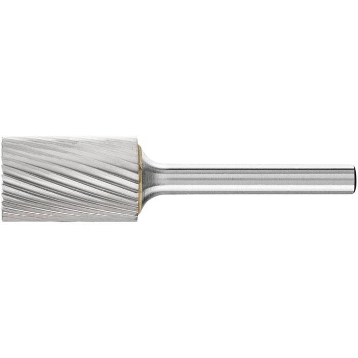 Frässtift "PFERD" - Hartmetall - Schaft-Ø 6 mm - Zahnung 3 - mit Stirnverzahnung - Bezeichnung ZYAS 1625/6 Z3 - Gesamtlänge 65 mm - Frässtift-ø x