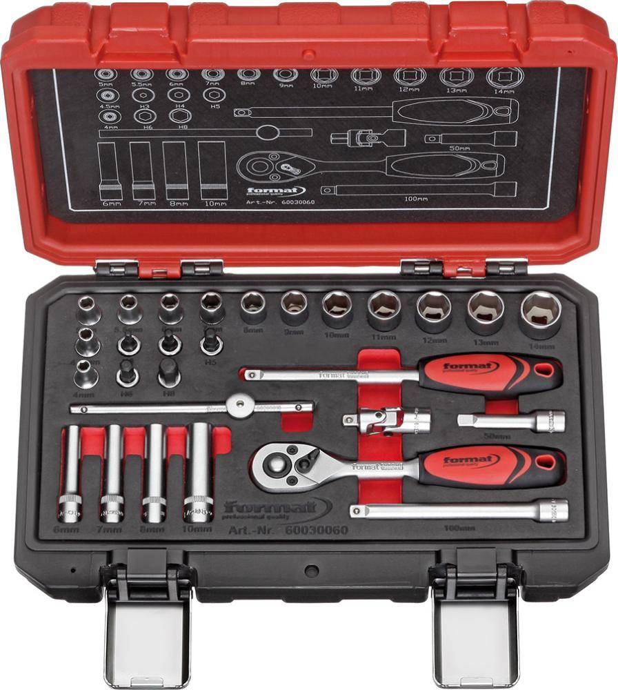 Steckschlüssel-Satz 1/4" 28-teilig FORMAT