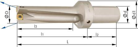 Vollbohrer für Wendeplatte Innenkühlung Dx3 39mm