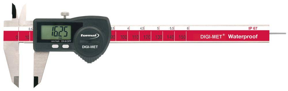 Taschenmessschieber IP67 digital 300mm ohne Daten FORMAT