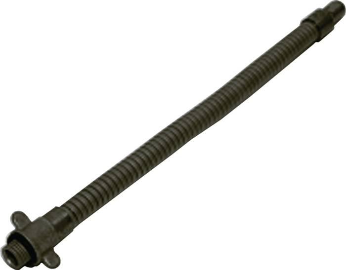 Düsenrohr m.Flügelmutter Länge250mm flexibel+gebogen (Stahl) M15x1,5 REILANG