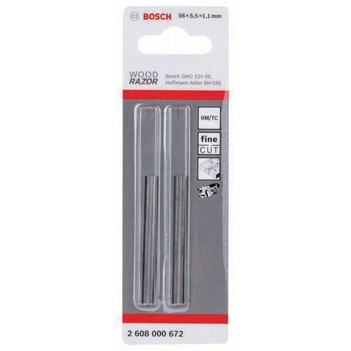 Hobelmesser BxL 5,5x56mm HM gerade 40Grad f.GHO 12V-20 2er Pack Bosch Hobelmesser BxL 5,5x56mm HM gerade 40Grad f.GHO 12V-20 2er Pack Bosch