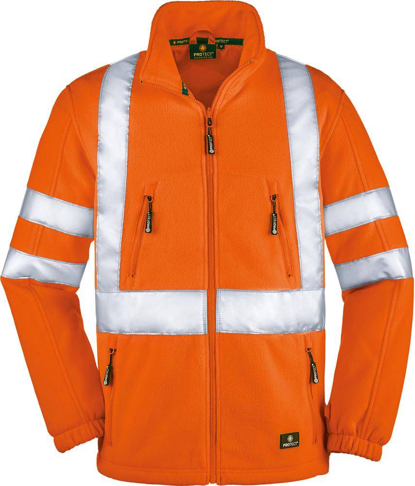 Warnfleecejacke Seattle, leuchtorange,Gr.L