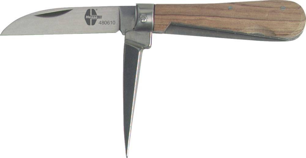 Kabelmesser klappbar 2tlg. m.Holzschalengriff