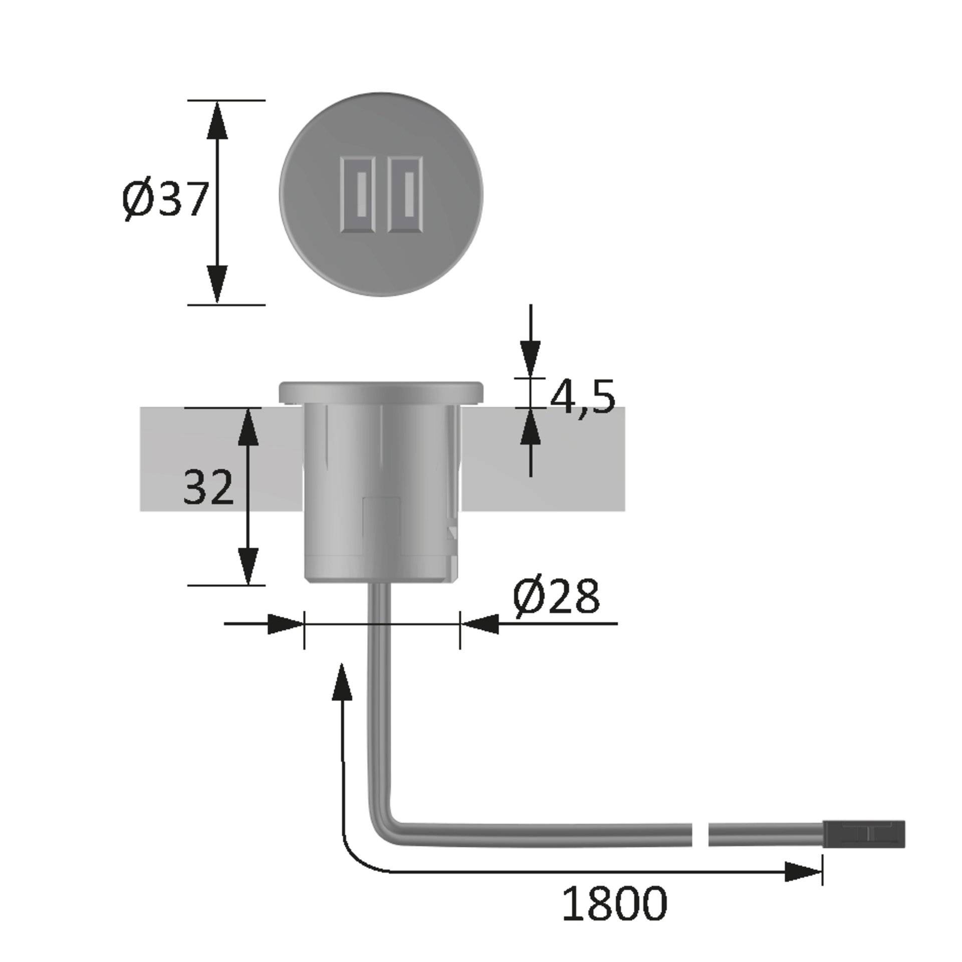 Halemeier USB Einbau-Doppelsteckdose
