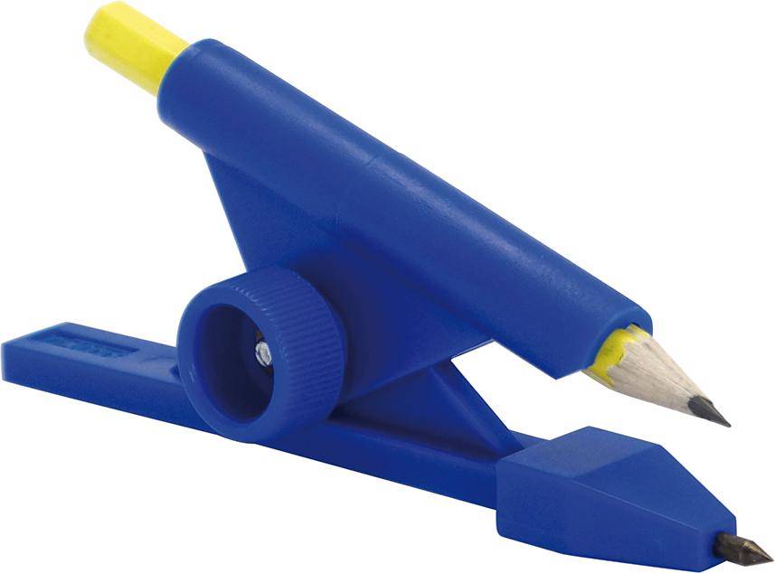 Parallelanreisser blau mit Zirkelspitze