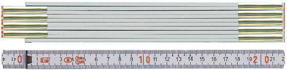 Gliedermaßstab Holz weiß 2mx16mm FORMAT