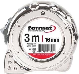 Taschenbandmaß verchromt 5mx19mm FORMAT