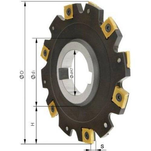 IHTec Scheibenfräser ohne Bund D 80 x 4 mm Z 8