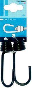 Spannhaken schwarz (SB) f. Seil-Ø b. 8,0mm a 2St