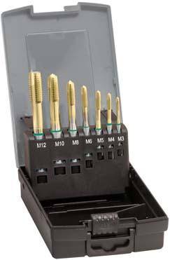 Maschinengewindebohrer- Set DIN371 HSSE TiN Typ UNI Form B M3-M12 GÜHRING