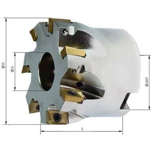 IHTec Eckmesserkopf 90 °ohne Innenkühlung D 50 mm Z 7 für APKT10