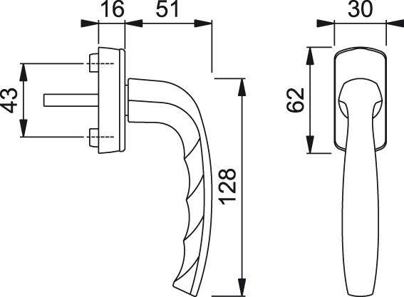 Fenstergriff 0810/US10, F9016