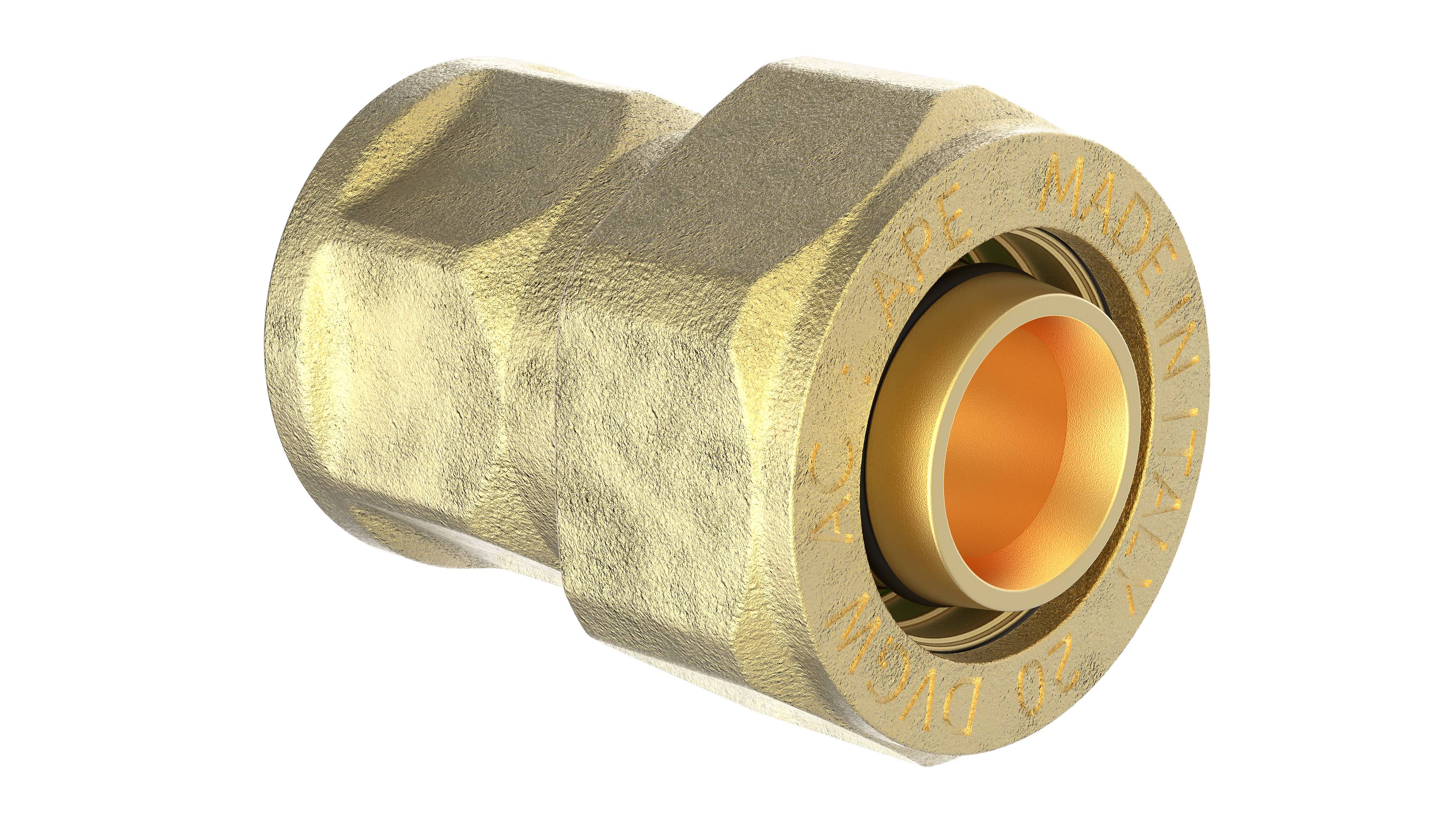 MS Übergangsstück, blank, 16 mm x 3/4"IG, Klemmfitting für MSVR