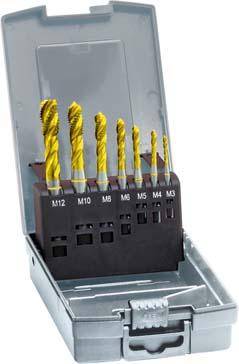 Maschinengewindebohrer- Set DIN371/376 HSSE Form C M3-M12 + Kernlochbohrer GÜHRING