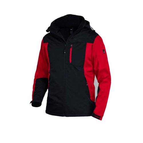 FHB JANNIK Softshelljacke rot-schwarz Gr. M